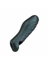 Серая силиконовая насадка на пенис с подхватом Manwan Ryzer - Manwan - в Краснодаре купить с доставкой