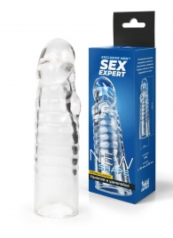 Прозрачная закрытая насадка на член - 15 см. - Sex Expert - в Краснодаре купить с доставкой