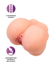 Реалистичный мастурбатор в форме попки с 2 любовными входами - No Name - в Краснодаре купить с доставкой