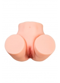 Телесный мастурбатор в форме попки с 2 любовными входами - No Name - в Краснодаре купить с доставкой