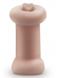 Телесный люминесцентный двусторонний мастурбатор Tasha - Blush Novelties - в Краснодаре купить с доставкой