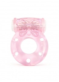 Розовое эрекционное виброкольцо с бабочкой - 1137 - в Краснодаре купить с доставкой