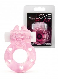 Розовое эрекционное виброкольцо в форме зайчика - 1137 - в Краснодаре купить с доставкой