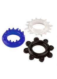 Набор из 3 эрекционных колец разного цвета и рельефа - Boys of Toys - в Краснодаре купить с доставкой