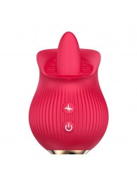 Красный вибратор с язычком Petal Bliss - Boys of Toys