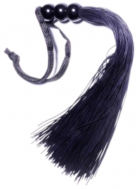 Черная силиконовая плетка - 25,4 см. - Boys of Toys - купить с доставкой в Краснодаре