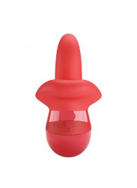 Красный вибратор с подвижным язычком Obelia - Baile