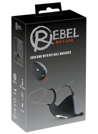 Черная вибронасадка для эрекции и стимуляции мошонки Cock ring with RC ball massager - Orion - в Краснодаре купить с доставкой