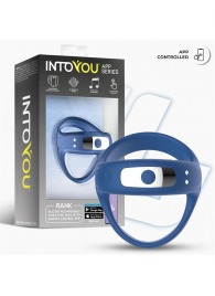 Синее интерактивное эрекционное виброкольцо Rank - Intoyou - в Краснодаре купить с доставкой