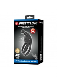 Черное перезаряжаемое виброкольцо Goodwin - Baile - в Краснодаре купить с доставкой