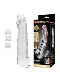 Прозрачный фаллоудлинитель с подхватом мошонки Silas - 26 см. - Baile - в Краснодаре купить с доставкой