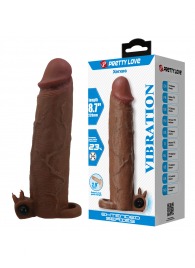 Коричневая насадка на пенис Xerxes - 22 см. - Baile - в Краснодаре купить с доставкой