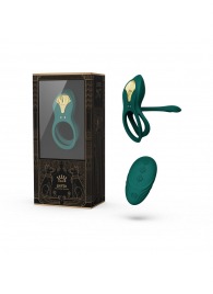 Зеленое эрекционное виброкольцо Bayek с пультом ДУ - Zalo - в Краснодаре купить с доставкой