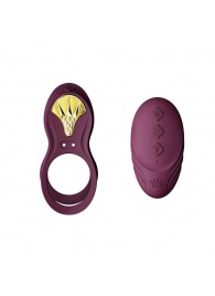Фиолетовое эрекционное виброкольцо Bayek с пультом ДУ - Zalo - в Краснодаре купить с доставкой