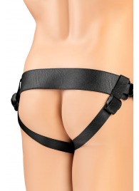 Телесный фаллопротез на черных ремнях Conall - 15 см. - ToyFa - купить с доставкой в Краснодаре