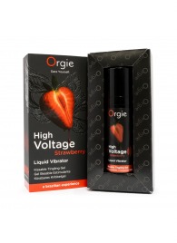 Жидкий вибратор Orgie High Voltage Strawberry - 15 мл. - ORGIE - купить с доставкой в Краснодаре