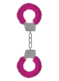 Пушистые розовые наручники OUCH! Pink - Shots Media BV - купить с доставкой в Краснодаре