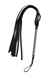 Чёрная плеть с металлической ручкой - Sitabella - купить с доставкой в Краснодаре