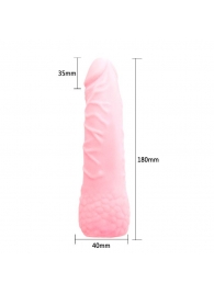 Удлиняющая насадка на пенис с расширением в основании - 18 см. - Baile - в Краснодаре купить с доставкой