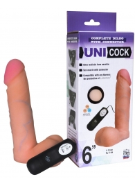 Фаллическая насадка Харнесс UNICOCK 6  с вибрацией - 18 см. - LOVETOY (А-Полимер) - купить с доставкой в Краснодаре