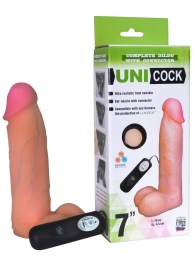 Фаллическая насадка Харнесс UNICOCK 7  с вибрацией - 19 см. - LOVETOY (А-Полимер) - купить с доставкой в Краснодаре