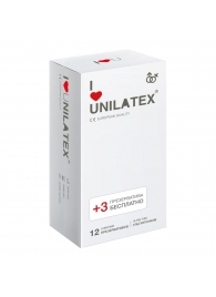 Ультратонкие презервативы Unilatex Ultra Thin - 12 шт. + 3 шт. в подарок - Unilatex - купить с доставкой в Краснодаре