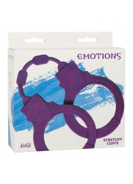 Фиолетовые силиконовые наручники Stretchy Cuffs Purple - Lola toys - купить с доставкой #SOTBIT_REGIONS_UF_V_REGION_NAME#