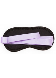 Чёрная маска на глаза Purple Black с фиолетовыми завязками - Пикантные штучки - купить с доставкой #SOTBIT_REGIONS_UF_V_REGION_NAME#
