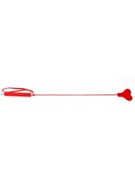 Красный стек со шлепком в виде сердца - 63,5 см. - БДСМ Арсенал - купить с доставкой #SOTBIT_REGIONS_UF_V_REGION_NAME#