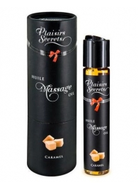 Массажное масло с ароматом карамели Huile de Massage Gourmande Caramel - 59 мл. - Plaisir Secret - купить с доставкой в Краснодаре