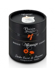 Массажная свеча с ароматом мака Jardin Secret De Provence Coquelicot - 80 мл. - Plaisir Secret - купить с доставкой в Краснодаре