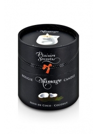 Массажная свеча с ароматом кокоса Bougie de Massage Gourmande Coco - 80 мл. - Plaisir Secret - купить с доставкой в Краснодаре