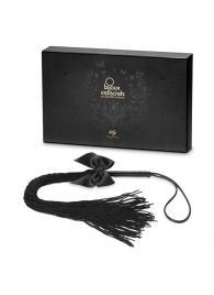 Чёрная плётка Lilly Whip Bijoux - Bijoux Indiscrets - купить с доставкой в Краснодаре