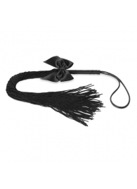 Чёрная плётка Lilly Whip Bijoux - Bijoux Indiscrets - купить с доставкой в Краснодаре