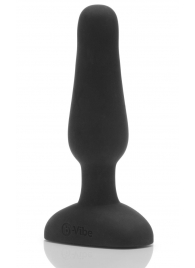 Анальная вибропробка чёрного цвета NOVICE REMOTE CONTROL PLUG BLACK - 10,2 см. - b-Vibe