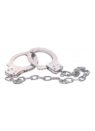 Наручники из металла с длинной цепочкой CHROME HANDCUFFS METAL HANDCUFFS W. KEY - NMC - купить с доставкой в Краснодаре