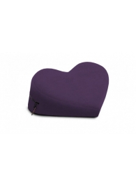 Фиолетовая малая вельветовая подушка-сердце для любви Liberator Retail Heart Wedge - Liberator - купить с доставкой в Краснодаре