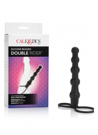 Насадка на пенис для двойного проникновения Silicone Beaded Double Rider - 14 см. - California Exotic Novelties - в Краснодаре купить с доставкой