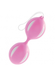 Розово-белые вагинальные шарики - White Label
