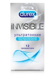 Ультратонкие презервативы Durex Invisible - 12 шт. - Durex - купить с доставкой в Краснодаре