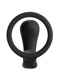 Чёрное эрекционное кольцо с анальной пробкой Bootie Ring - Fun Factory - в Краснодаре купить с доставкой