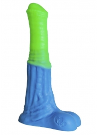 Зелёно-голубой фаллоимитатор  Пегас Medium  - 24 см. - Erasexa - купить с доставкой в Краснодаре