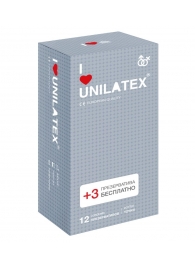 Презервативы с точками Unilatex Dotted - 12 шт. + 3 шт. в подарок - Unilatex - купить с доставкой в Краснодаре