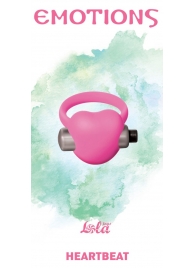 Розовое эрекционное виброкольцо Emotions Heartbeat Light pink - Lola Games - в Краснодаре купить с доставкой