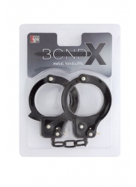Чёрные наручники из листового металла BONDX METAL CUFFS BLACK - Dream Toys - купить с доставкой в Краснодаре
