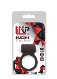 Чёрное эрекционное виброкольцо LIT-UP SILICONE STIMU RING 3 BLACK - Dream Toys - в Краснодаре купить с доставкой