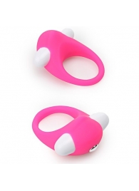 Розовое эрекционное кольцо LIT-UP SILICONE STIMU RING 6 - Dream Toys - в Краснодаре купить с доставкой