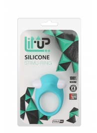 Голубое эрекционное кольцо LIT-UP SILICONE STIMU RING 6 - Dream Toys - в Краснодаре купить с доставкой