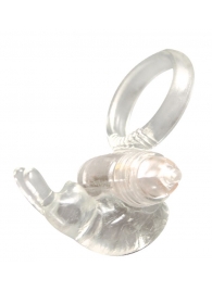 Прозрачное эрекционное кольцо с виброэлементом GOOD VIBES COCKRING RABBIT - Dream Toys - в Краснодаре купить с доставкой