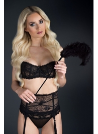 Стек с большим чёрным пером Large Feather Tickler - 65 см. - Blush Novelties - купить с доставкой в Краснодаре